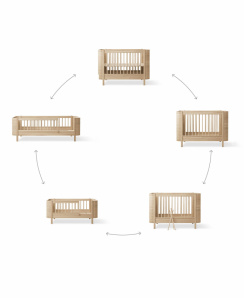 Oliver Furniture Wood Crib Mini Oak incl. Junior kit