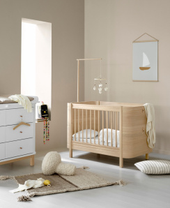 Oliver Furniture Wood Crib Mini Oak incl. Junior kit