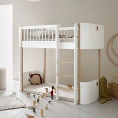 Oliver Furniture Wood Mini Alhainen Parvisänky Valkoinen/Tammi