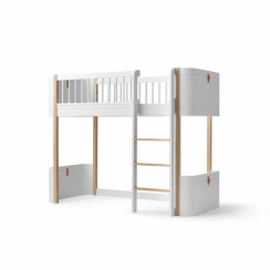 Oliver Furniture Wood Mini Alhainen Parvisänky Valkoinen/Tammi