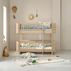 Oliver Furniture Wood Mini Bunk Bed Low Oak