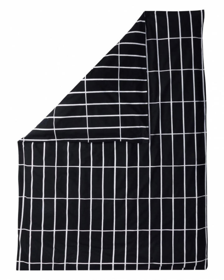 Marimekko Påslakan Tiiliskivi Black/white 150x210 cm