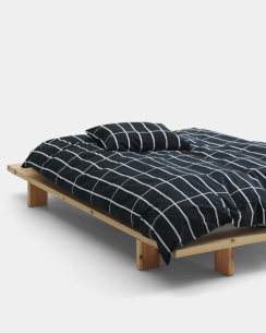 Marimekko Dynebetræk Tiiliskivi Black/white 150x210 cm 