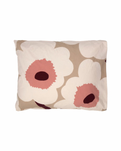 Marimekko Pudebetræk Unikko Beige Cotton Rose 50x60 cm 