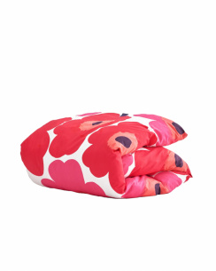 Marimekko Dynebetræk Unikko White/Red 150x210 cm 