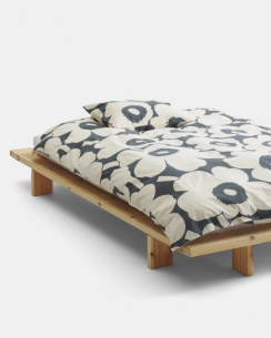 Marimekko Dynebetræk Unikko Charcoal/Off white 150x210 cm 