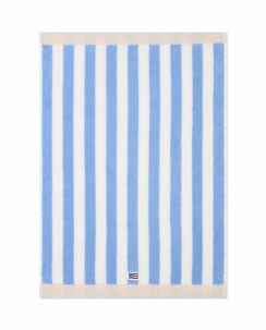 Lexington Block Striped Towel Sky blue/White/Moonbeam