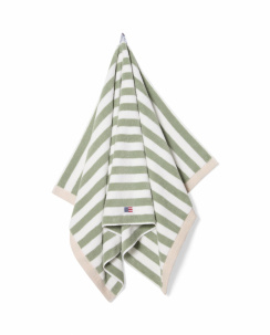Lexington Block Striped pyyhe Vintage Green/White/Moonbeam 