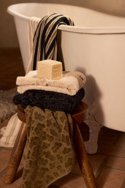 Lexington Striped Terry Towel Light Beige/Off White