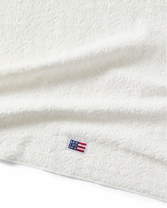 Lexington Velour Jacquard Ornament Towel Snow White