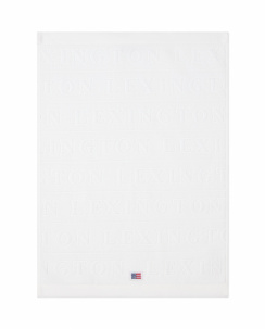 Lexington Velour Jacquard Logo Pyyhe Valkoinen