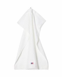 Lexington Velour Jacquard Logo Pyyhe Valkoinen
