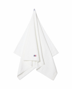 Lexington Velour Jacquard Logo Pyyhe Valkoinen