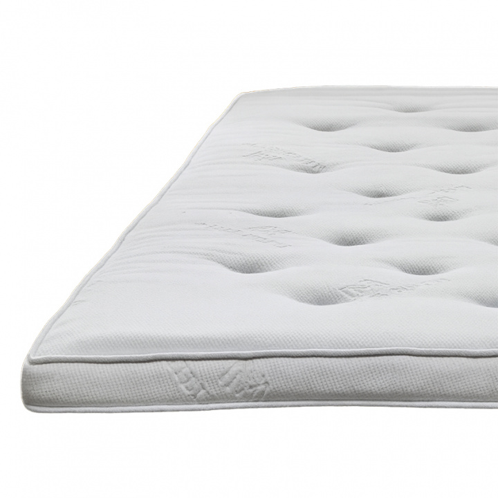 Mille Notti Claudia Mattress Topper with quilted pattern in white.