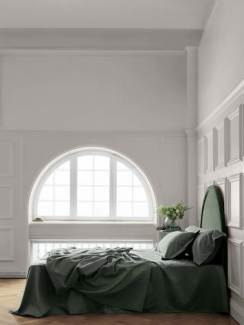 Mille Notti Luna Headboard Velvet Green