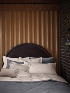 Mille Notti Luna Headboard Velvet Dark Grey
