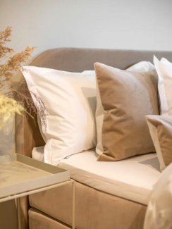 Mille Notti Bianca Headboard Velvet Beige