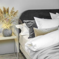 Mille Notti Bianca Headboard Velvet Dark Gray