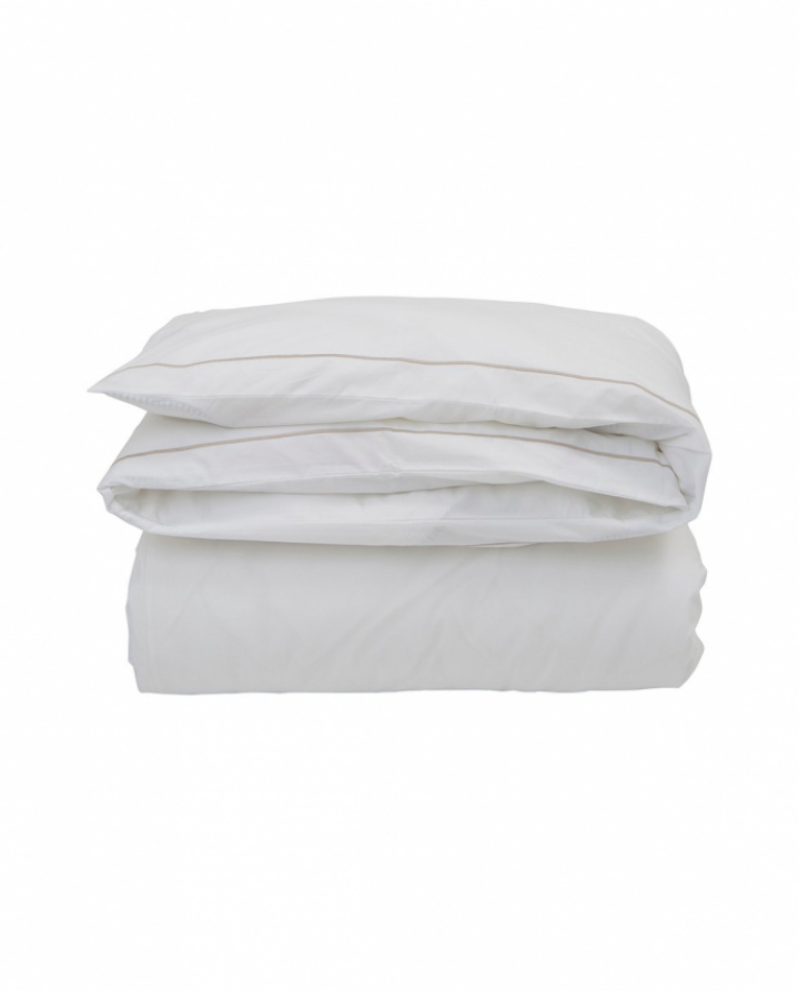 Lexington Hotel Collection Dynebetræk Percale Hvid/ Beige i gruppen Sengetøj / Brands / Lexington Sengetøj hos Sängvaruhuset Elgen (10081004_1550-D1300)