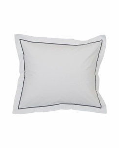 Lexington Hotel Collection Pillowcase Percale White/ Blue 50x60 cm