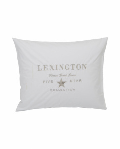 Lexington Hotel Collection Embroidery Pudebetræk White/ Beige 50x60 cm