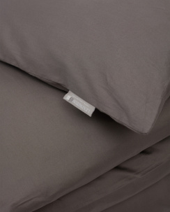 Lexington Hotel Cotton Sateen Charcoal Gray dynebetræk