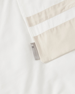 Lexington Hotel Sateen White/Light Sand Contrast Dynebetræk