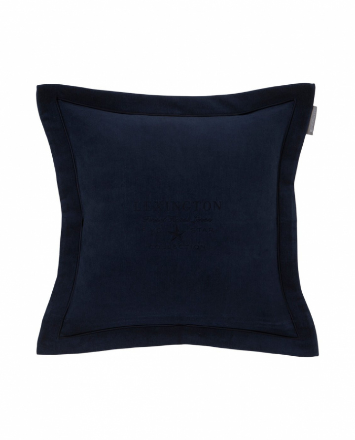 Lexington Hotel Collection Velvet Sham/ Pudevårdsbetræk Med Broderi Mørkeblå
