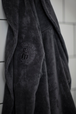 Lexington Hotel Collection Velour Robe, Badekåbe Dress Grey