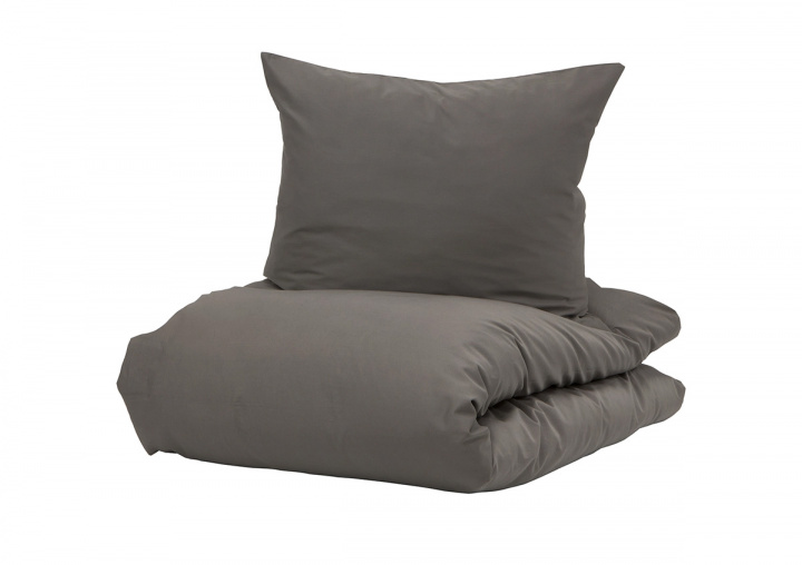 Borås Cotton Cloud Duvet Cover Set Anthracite 150x210 cm in the group Bedding / Brands / Borås Cotton Bed Linens at Sängvaruhuset Elgen (110072)