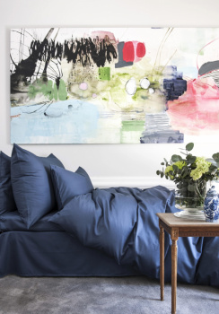 Borås Cotton Cloud Dynebetræk Deep Blue 150x210 cm