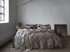Borås Cotton Cloud Peittosetti Sand 150x210 cm