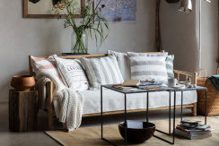 Lexington Knitted Cotton Throw Beige