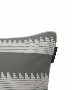 Lexington Embroidery Striped Sham Pillowcase White/Beige