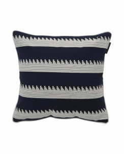 Lexington Embroidery Striped Sham Tyynyliina Blue/White