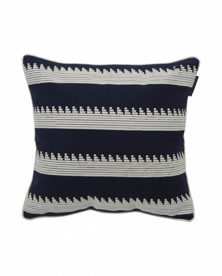 Lexington Embroidery Striped Sham Tyynyliina Blue/White ryhmässä Tyynyt / Tyynyt / Koko @ Sängvaruhuset Elgen (11910111_5600_SH25)