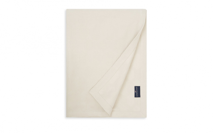 Lexington Jacquard Velvet Throw off White