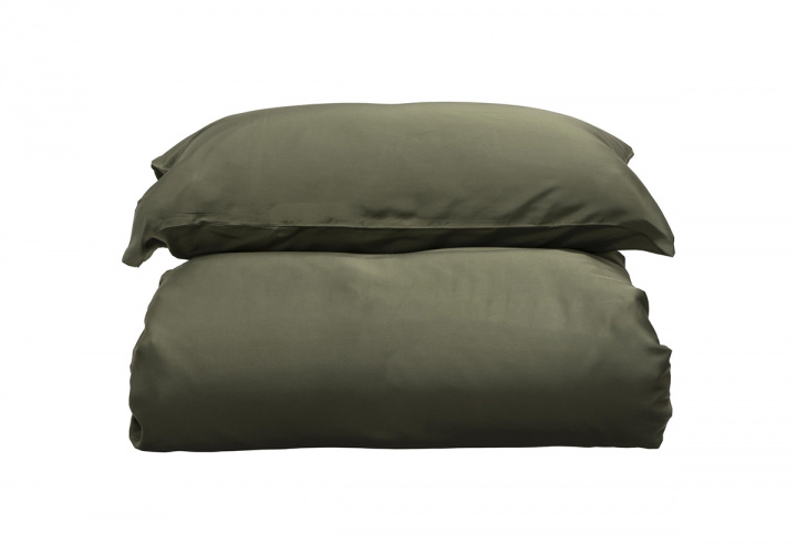 Borås Cotton Bliss Duvet Cover Set Oliven 150x210 cm in the group Bedding / Brands / Borås Cotton Bed Linens at Sängvaruhuset Elgen (120485)