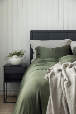 Borås Cotton Bliss Duvet Cover Set Oliven 150x210 cm