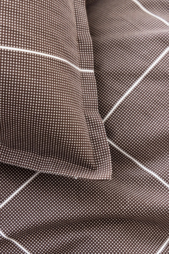 Borås Cotton Billie Duvet Cover Set Brown 150x210 cm