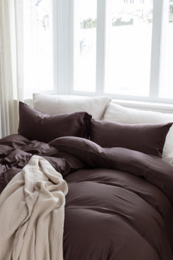 Borås Cotton Bliss Duvet Cover Set Brown 150x210 cm