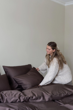 Borås Cotton Cloud Duvet Cover Set Brown 150x210 cm