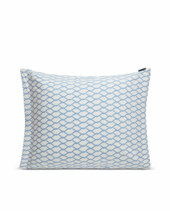 Lexington White/Blue Rope Printed Cotton Poplin Pillowcase