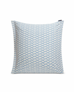Lexington White/Blue Rope Printed Cotton Poplin Pillowcase