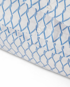 Lexington White/Blue Rope Printed Cotton Poplin Dynebetrækssæt