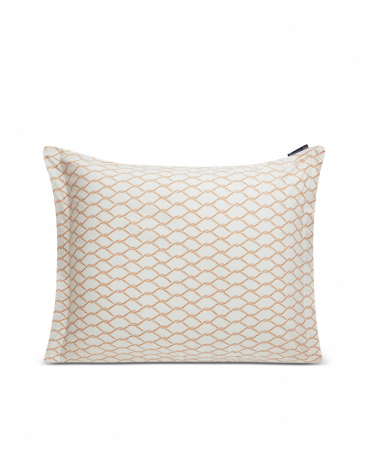 Lexington White/Beige Rope Printed Cotton Poplin Pillowcase in the group Bedding / Brands / Lexington Bedding at Sängvaruhuset Elgen (1223021200)