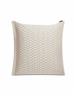 Lexington White/Beige Rope Printed Cotton Poplin Pillowcase