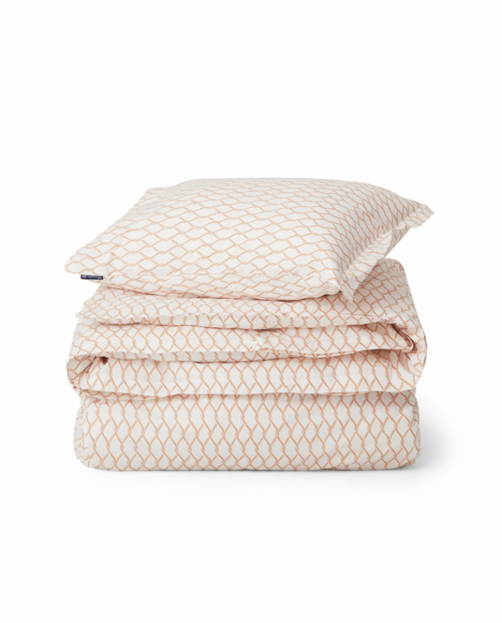 Lexington White/Beige Rope Printed Cotton Poplin Dynebetrækssæt i gruppen Sengetøj / Brands / Lexington Sengetøj hos Sängvaruhuset Elgen (1223021400)