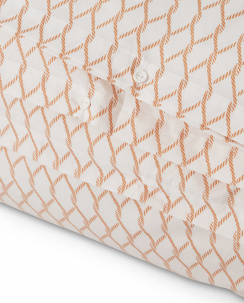 Lexington White/Beige Rope Printed Cotton Poplin Dynebetrækssæt