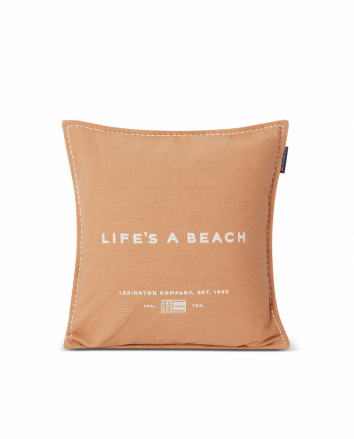 Lexington Life\'s A Beach Embroidered Cotton Pillowcase in the group Pillows / Pillows & Sleeping Pillows / Pillowcases at Sängvaruhuset Elgen (122302622600)